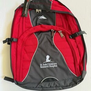 High Sierra Laptop Large Red and Gray Backpack NWT Office Travel